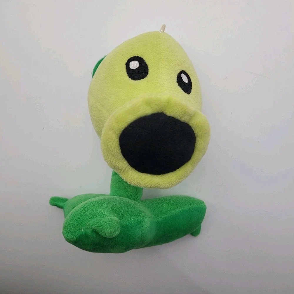 Plants Vs Zombies Linxin Peashooter Rare Tush Plush Rare W/ Suction Cup